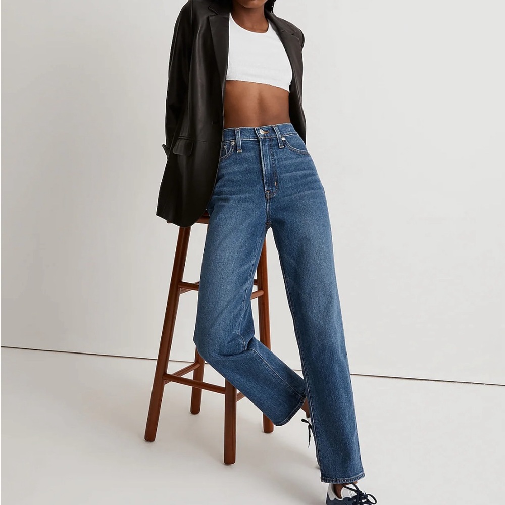 Madewell The Perfect Vintage Straight Jean in Mayfield Wash